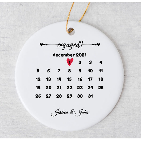 Engagement Ornament 2023 - Gift Idea For Newly Engaged Couples – HoneyDash